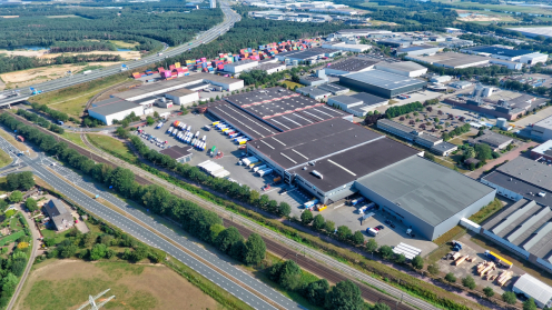 Luftbild des Logistik-Campus von Lasalle