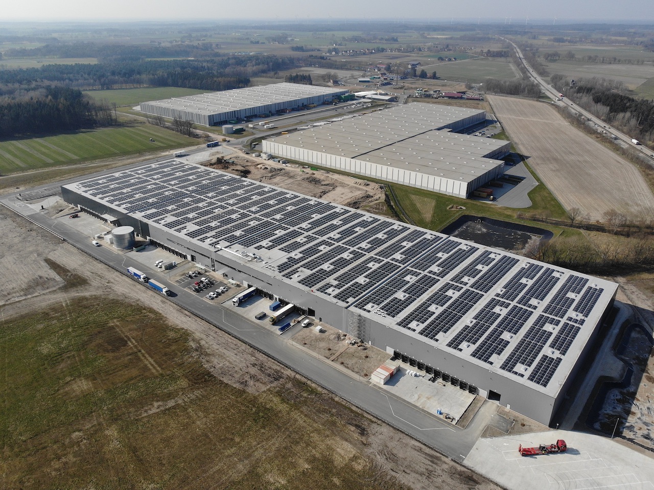 Luftaufnahme von Garbe Logistikhallen in Walsrode