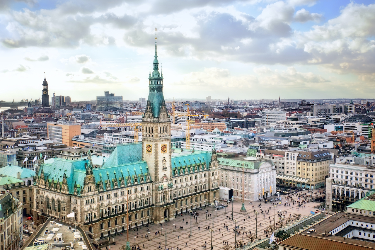 Luftbild Hamburg Rathaus