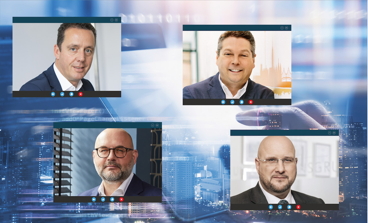 Die Teilnehmer von links: Robert Annabrunner, Leiter des Drittvertriebs bei der Privatkundenbank der Deutschen Bank; Michael Lorenz, Vorstand der Baufi24-Gruppe; Thomas Hein, Leiter Vertrieb Immobilienfinanzierung, ING Deutschland AG; Andreas Schrobback, CEO AS Unternehmensgruppe