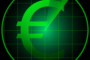 Radarbild, auf dem das Eurozeichen zu sehen ist