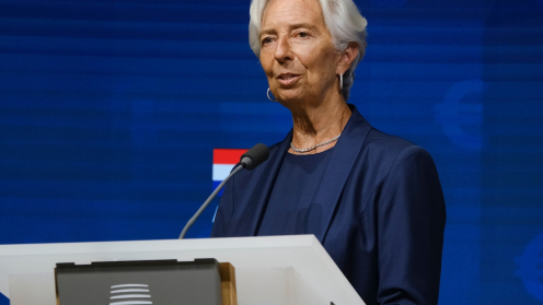 Christine Lagarde am Rednerpult