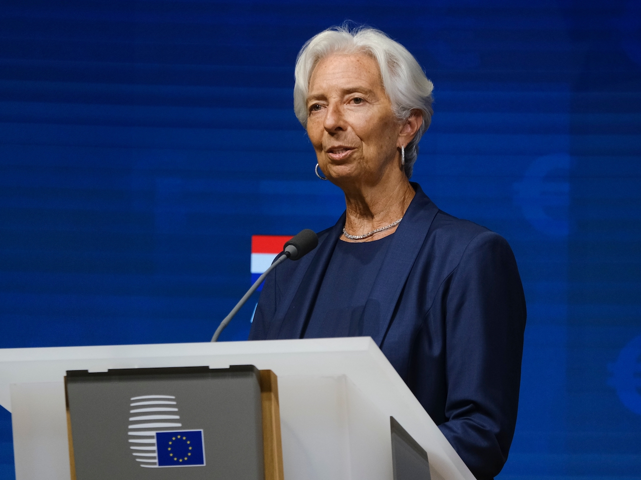 Christine Lagarde am Rednerpult
