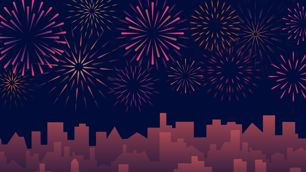 Stilisiertes Feuerwerk
