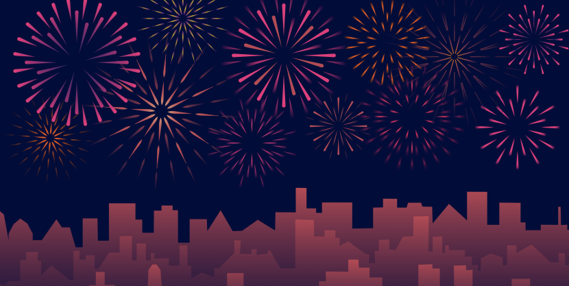 Stilisiertes Feuerwerk