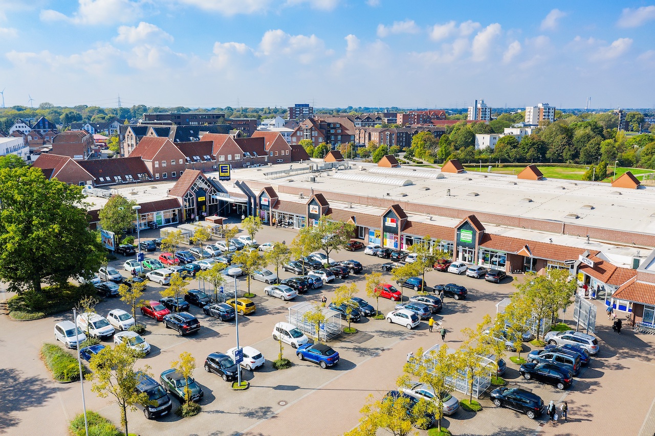 Luftaufnahme des "E-Centers" in Voerde