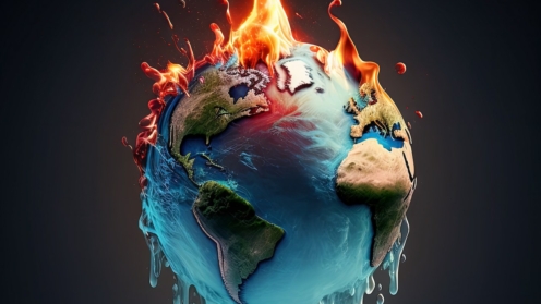 Brennende und vereiste Erde
