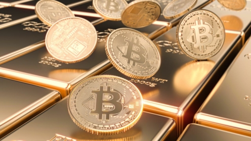 Gold und Bitcoin
