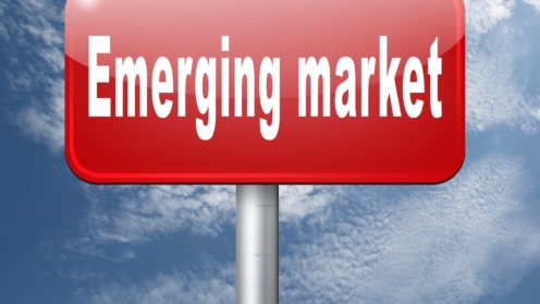 Schild mit der Aufschrift Emerging Markets