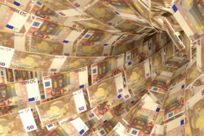 Geldstrudel aus 50 Euroscheinen