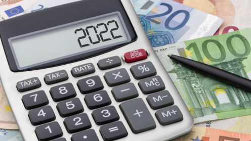 Taschenrechner mit Geld
