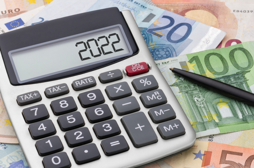 Taschenrechner mit Geld