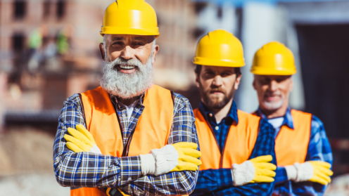 Bauarbeiter auf der Baustelle