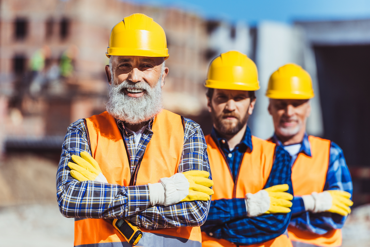 Bauarbeiter auf der Baustelle