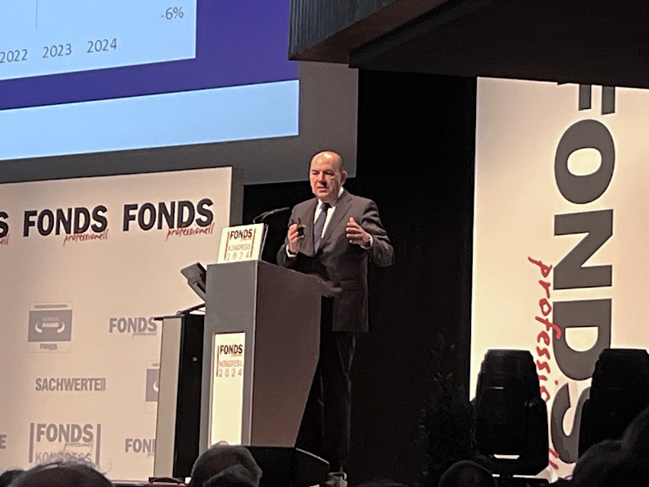 Axel A. Weber im Vortrag auf dem Fonds professionell Kongress