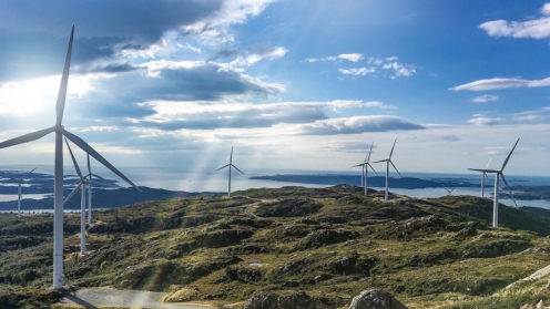 Windkrafträder in Norwegen