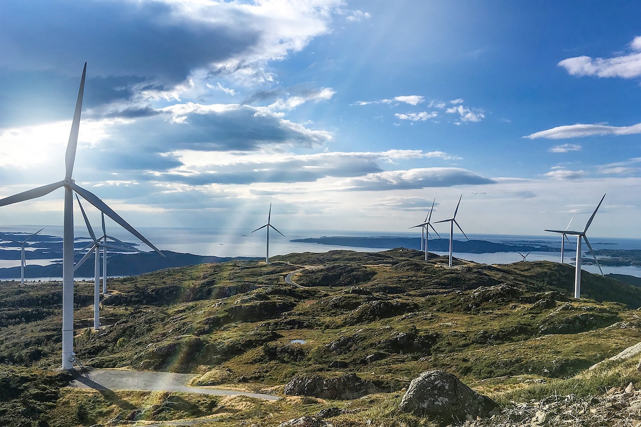 Windkrafträder in Norwegen