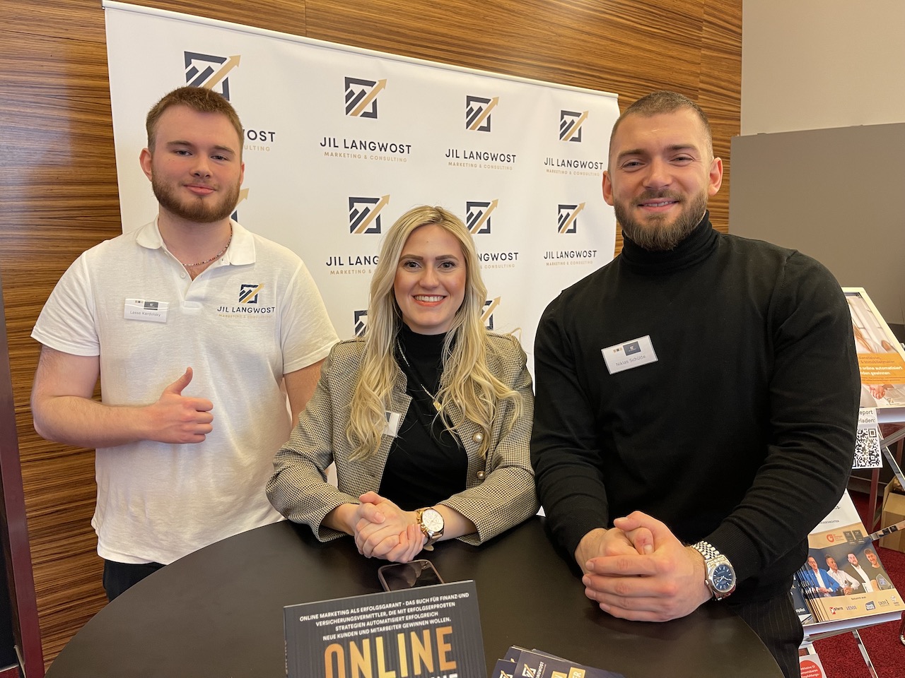 Lasse Kardalsky, Jil Langwost und Niklas Schütte, alle Jil Langwost Marketing & Consulting