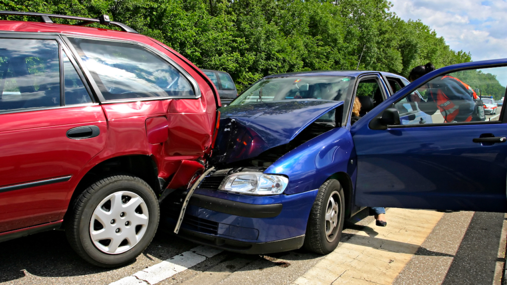 Autounfall auf der Autobahn