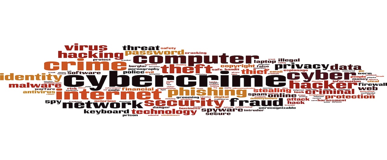 Wortwolke für Cyberkriminalität