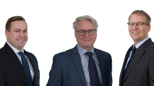 Vorstände und Fondsmanagement der RIV (v.l.): Peter Ulrik Kessel, Heiko Hohmann, Bastian Bohl