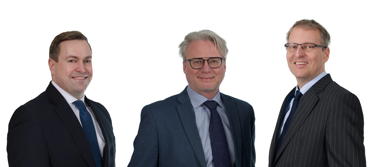 Vorstände und Fondsmanagement der RIV (v.l.): Peter Ulrik Kessel, Heiko Hohmann, Bastian Bohl