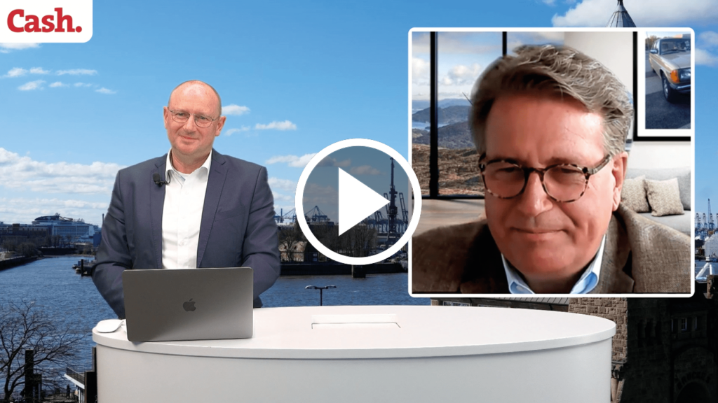 Cash. Redakteur Jörg Droste (li.) im Interview mit Die Bayerische-Vorstand Martin Gräfer