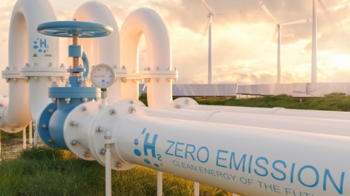 Wasserstoff_Rohrleitungen vor Wind- und Solaranlagen.
