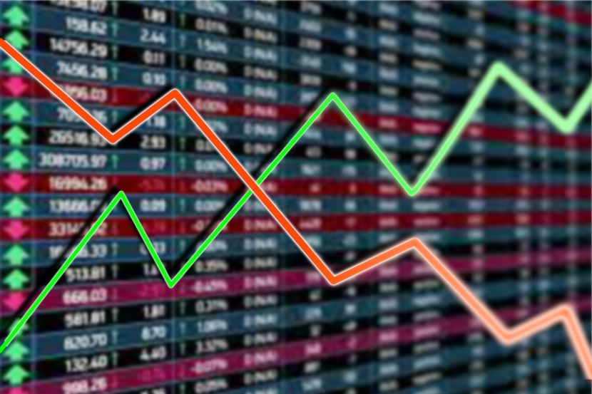 Finanzmarktdiagramm zeigt Geschäftsvolatilität