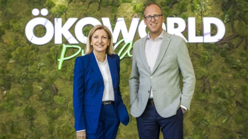 Das Ökoworld-Vorstandsteam: Oliver Pfeil und Andrea Machost