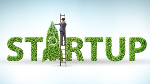 Konzept für grünes Start-up und Risikokapital, Venture Capital, Insurtech, Fintech