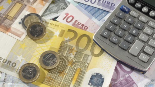 Euro, Taschenrechner, Gehalt, Verdienst, Tarif, Tarifvertrag