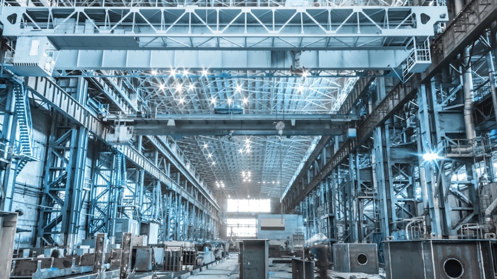 Industrie, Maschinenhalle, Metallverarbeitung, Industrieversicherung