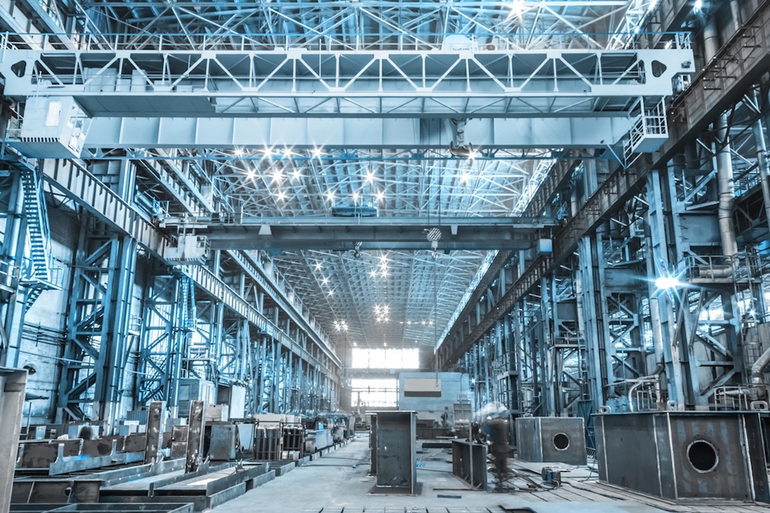 Industrie, Maschinenhalle, Metallverarbeitung, Industrieversicherung