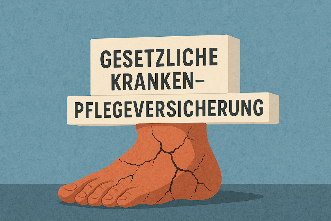 GKV und Pflegeversicherung auf tönernem Fuß