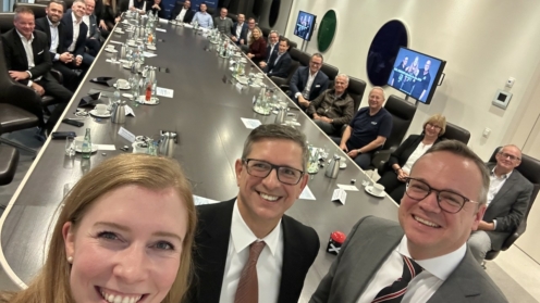 AfW-Vorstände Franziska Geusen, Norman Wirth und Frank Rottenbacher (v.l.)