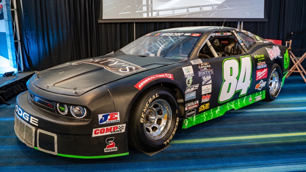 Modified car at the 2025 Canadian International AutoShow. Toronto, Canada - February 19, 2025.