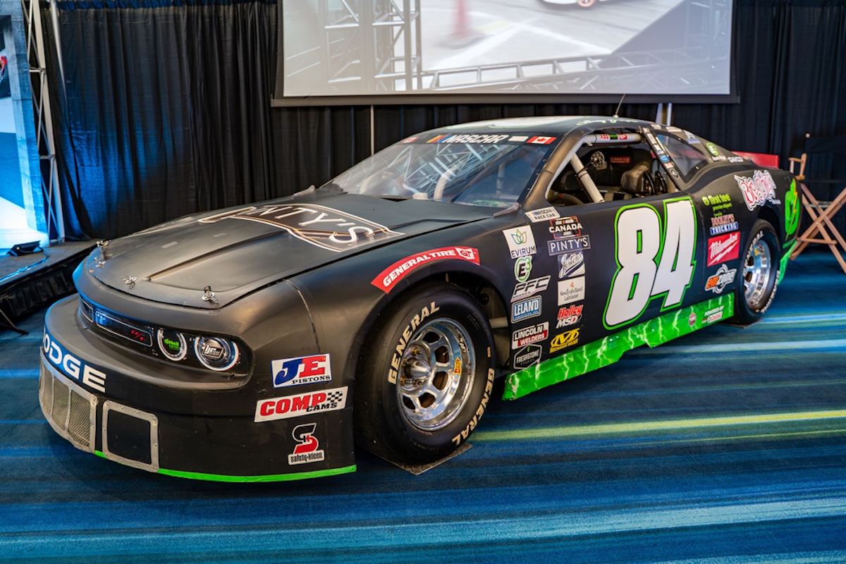 Modified car at the 2025 Canadian International AutoShow. Toronto, Canada - February 19, 2025.