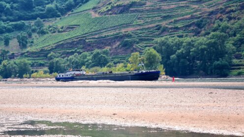 Rheinpegel auf Tiefstand, Klimaveränderunge, Sachversicherungen, Studie HDI