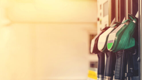 Zapfsäule an Tankstelle