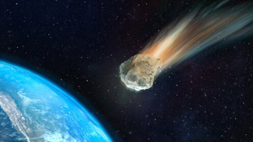 Asteroid rast um die Erde