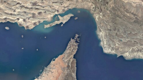 Aerial der Straße von Hormus