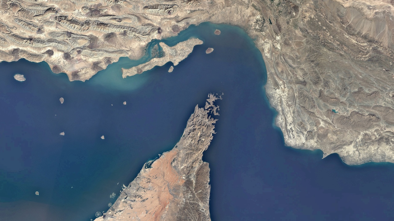 Aerial der Straße von Hormus