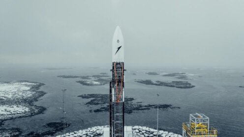 Rakete von Isar Aerospace vor dem Start