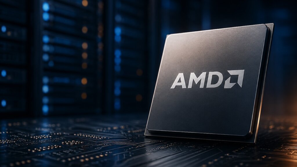 Chip mit dem Firmennamen AMD
