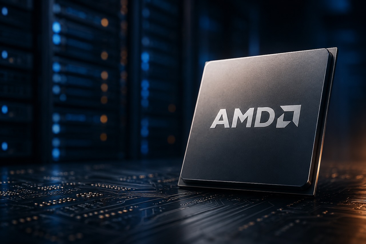 Chip mit dem Firmennamen AMD