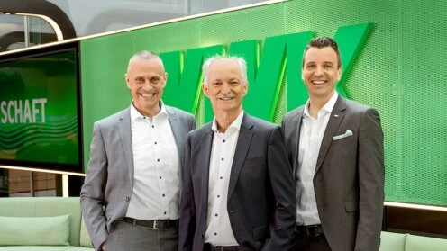 Dr. Winfried Gaßner, Rainer Gebhardt und Maximilian Backhaus (v.li.)