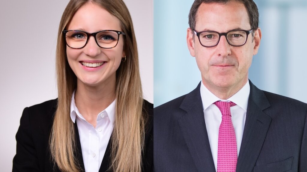Ergo Vorstand Olaf Bläser und Cyber-Expertin Maren Schweier