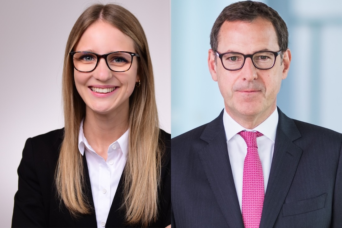 Ergo Vorstand Olaf Bläser und Cyber-Expertin Maren Schweier
