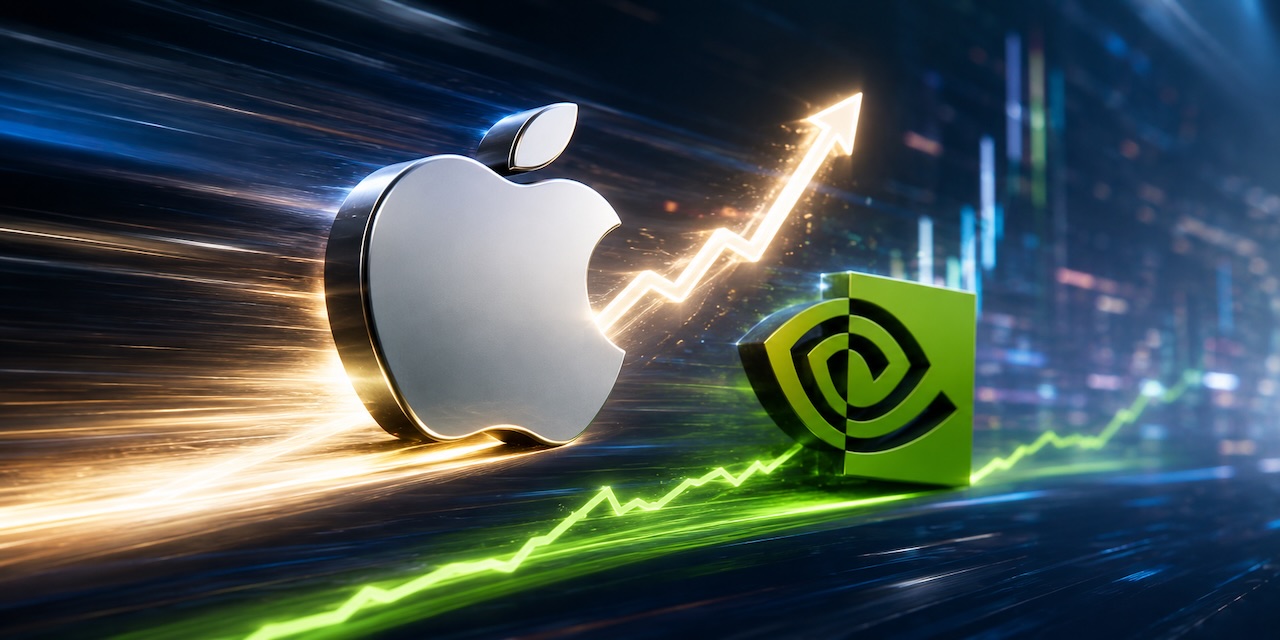 Apple hat Nvidia erneut in Sachen Market Cap abgelöst.